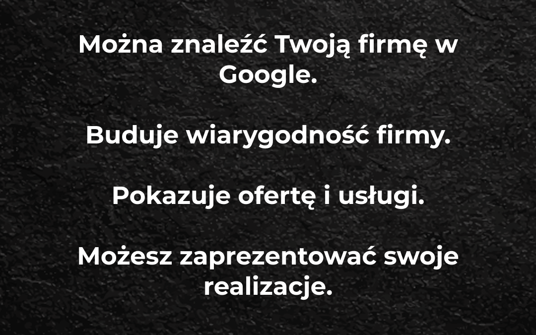 dlaczego firma potrzebuje strony internetowej