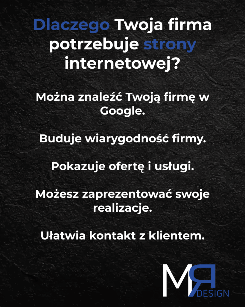 Dlaczego firma potrzebuje strony internetowej? 5 powodów (2026)
