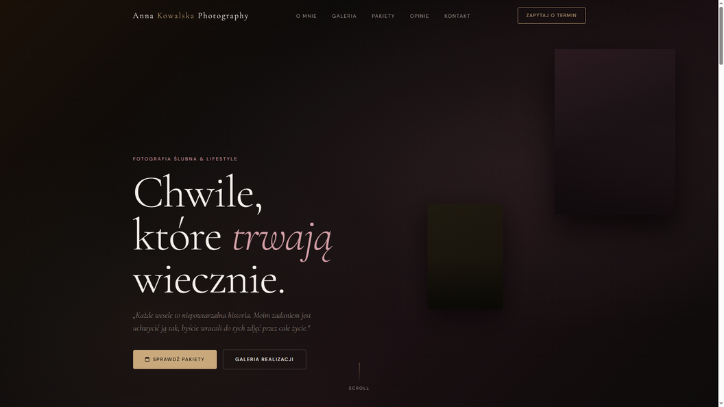 Strona wizytówka fotograf