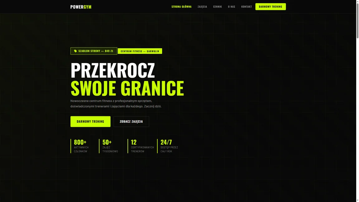 pełna strona siłownia