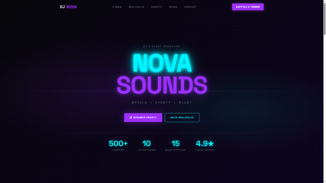 strona wizytówka dj