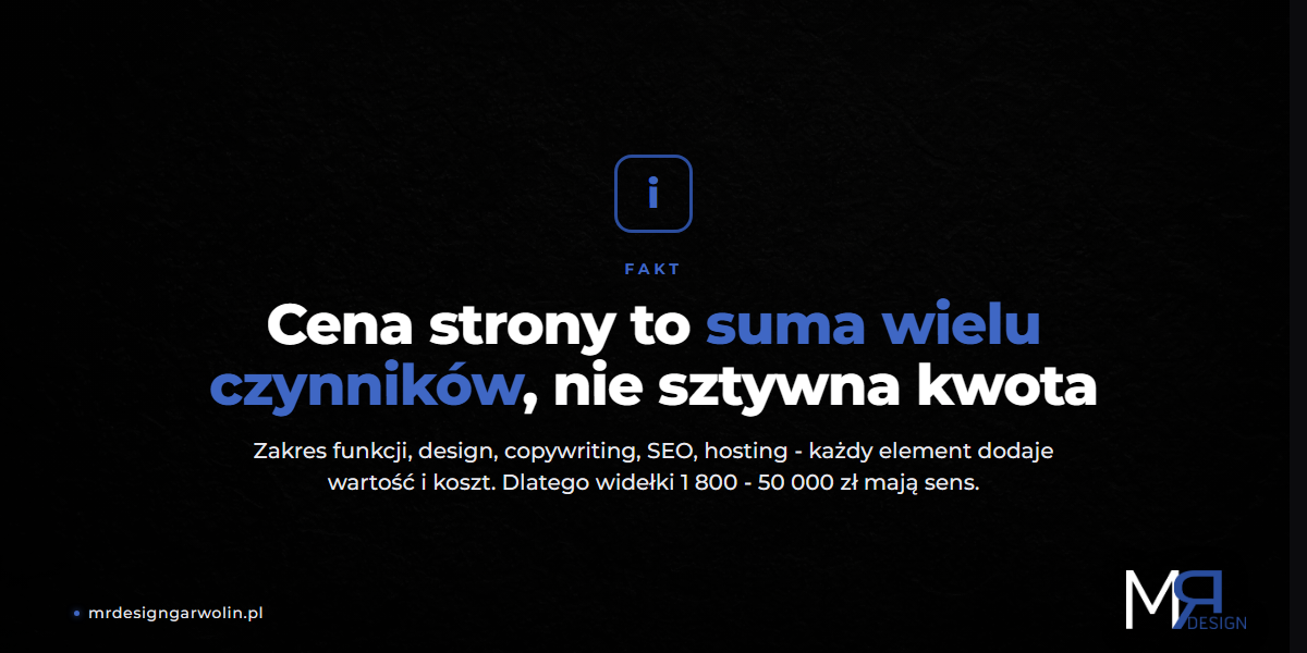 Co wpływa na cenę strony internetowej - kluczowe czynniki