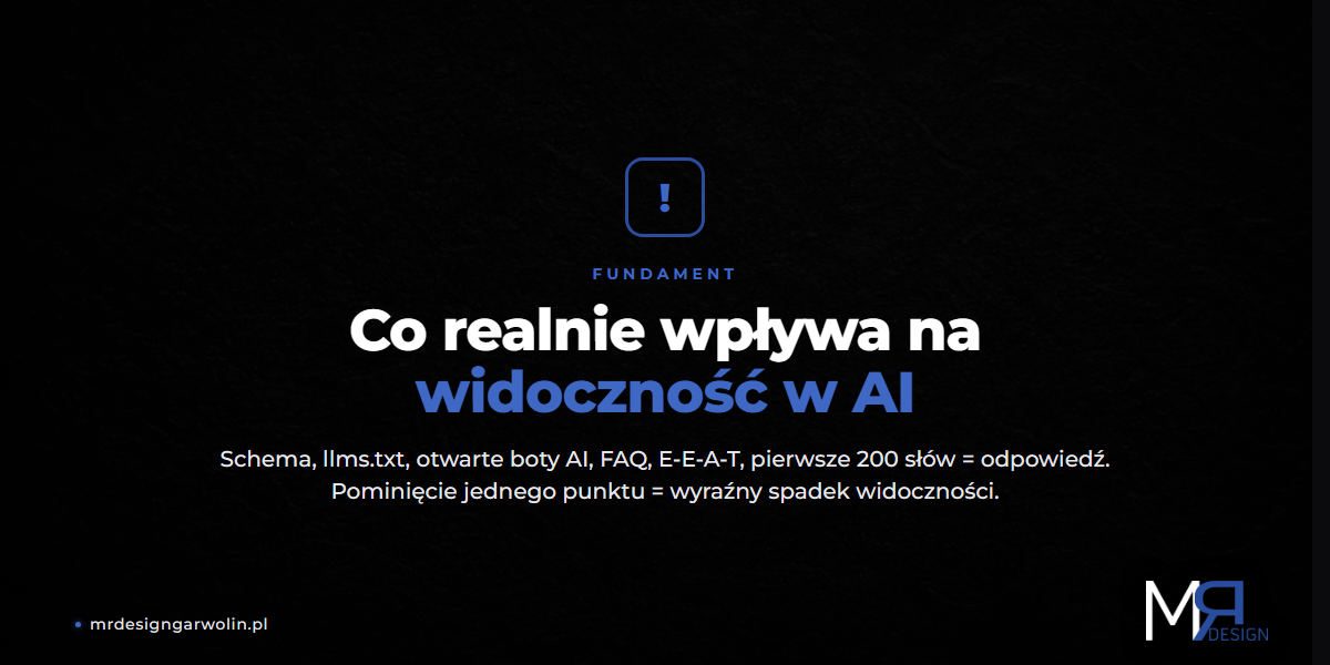 Schema.org i llms.txt - fundament GEO dla małej firmy