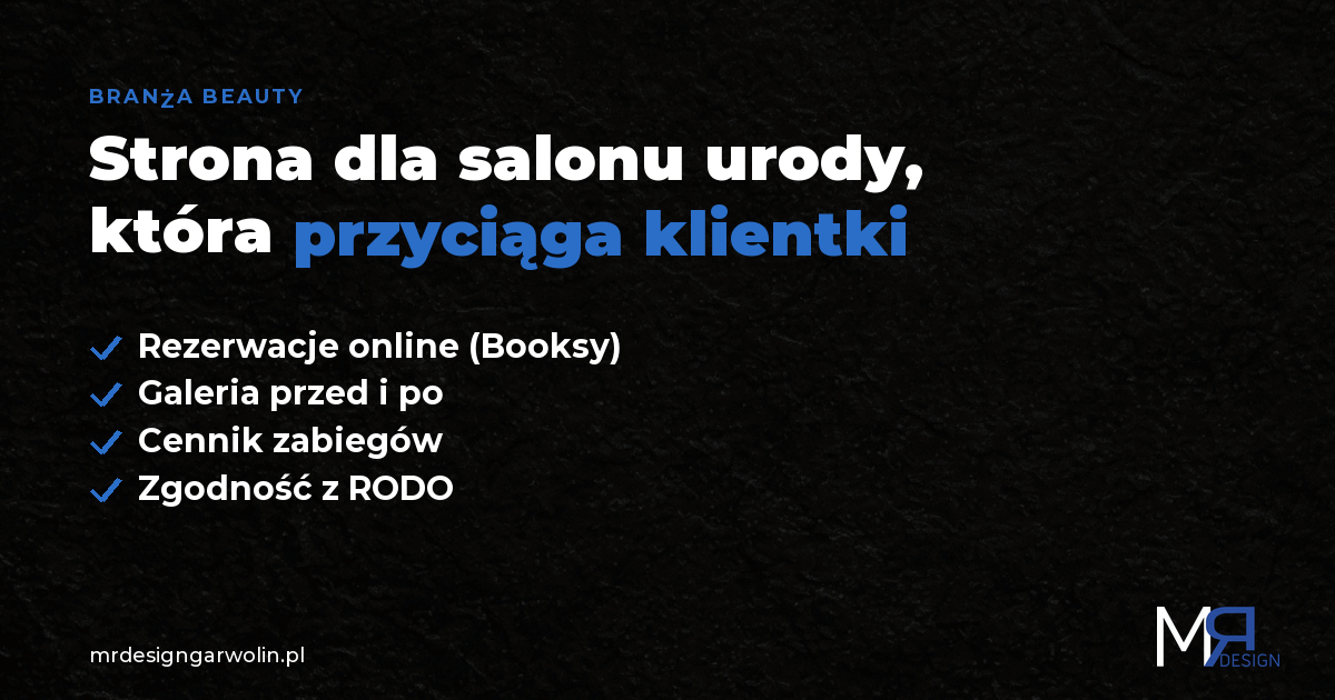 Strona dla salonu urody - jak przyciaga klientki