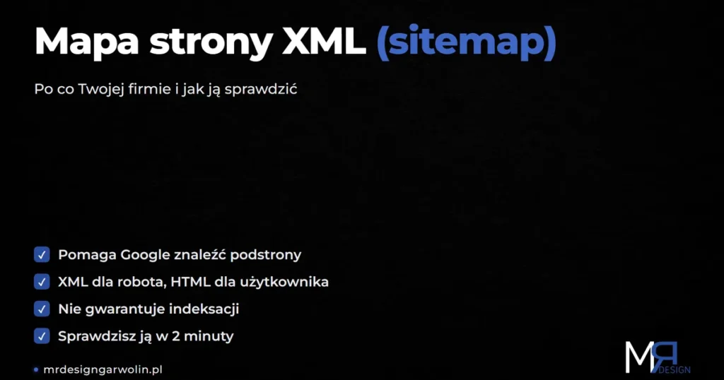 Mapa strony XML (sitemap) – po co Twojej firmie i jak ją sprawdzić w 2 minuty