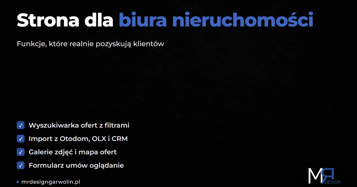 Strona dla biura nieruchomości - jak prezentować oferty i zdobywać klientów