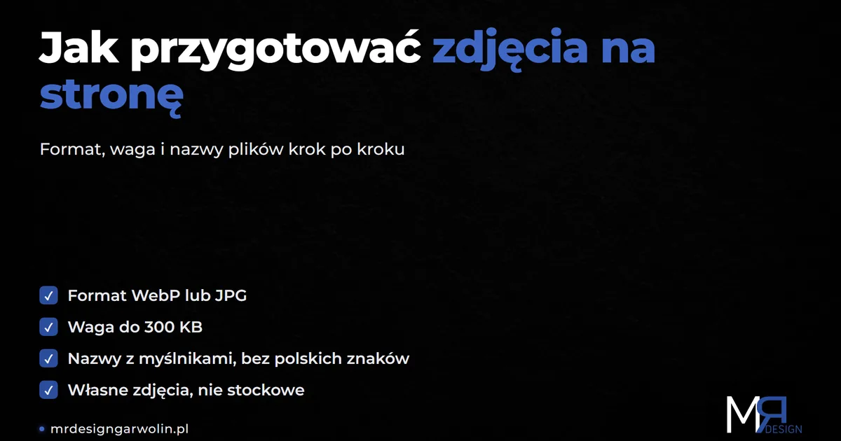 Jak przygotować zdjęcia na stronę internetową firmy