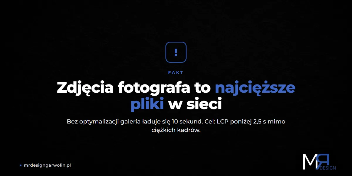 Optymalizacja zdjęć na stronie dla fotografa - Core Web Vitals i format WebP