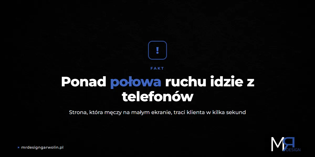Ponad połowa ruchu w internecie pochodzi z telefonów - mobilna strona firmowa