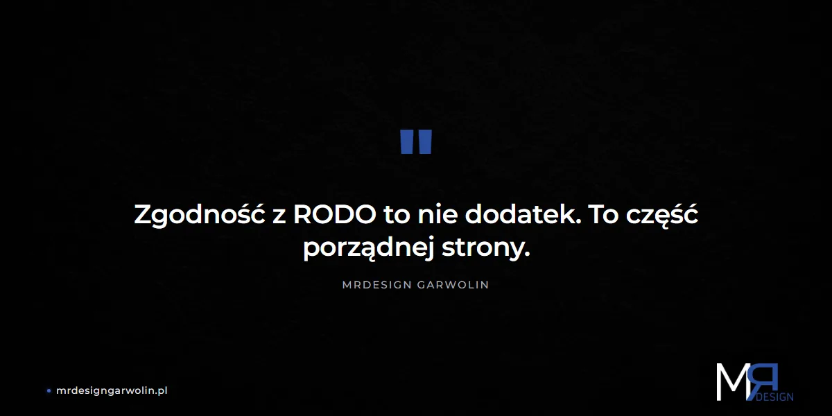 Zgodność z RODO jako część profesjonalnej strony firmowej