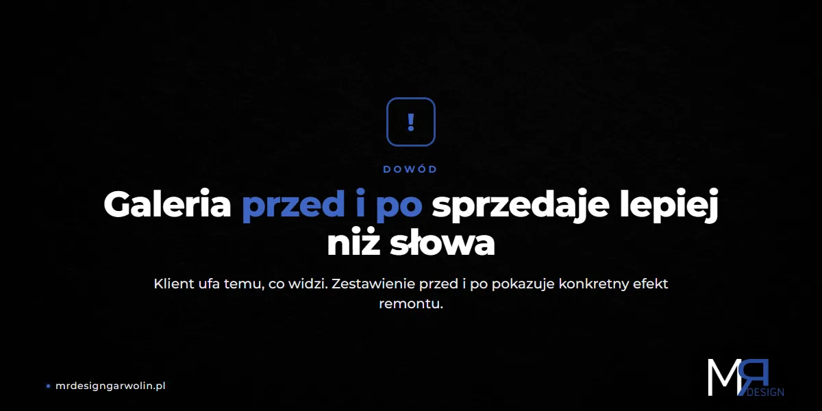 Galeria realizacji przed i po na stronie firmy budowlanej - dowód jakości