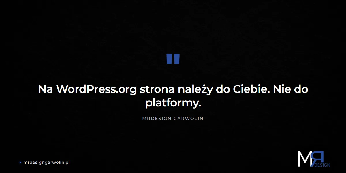Na WordPress.org strona firmowa należy do Ciebie nie do platformy