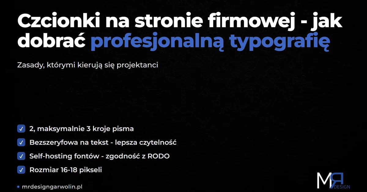 Czcionki na stronie internetowej - jak dobrać profesjonalną typografię