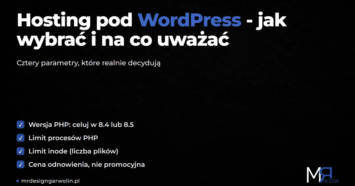 Hosting pod WordPress - jak wybrać i na co uważać