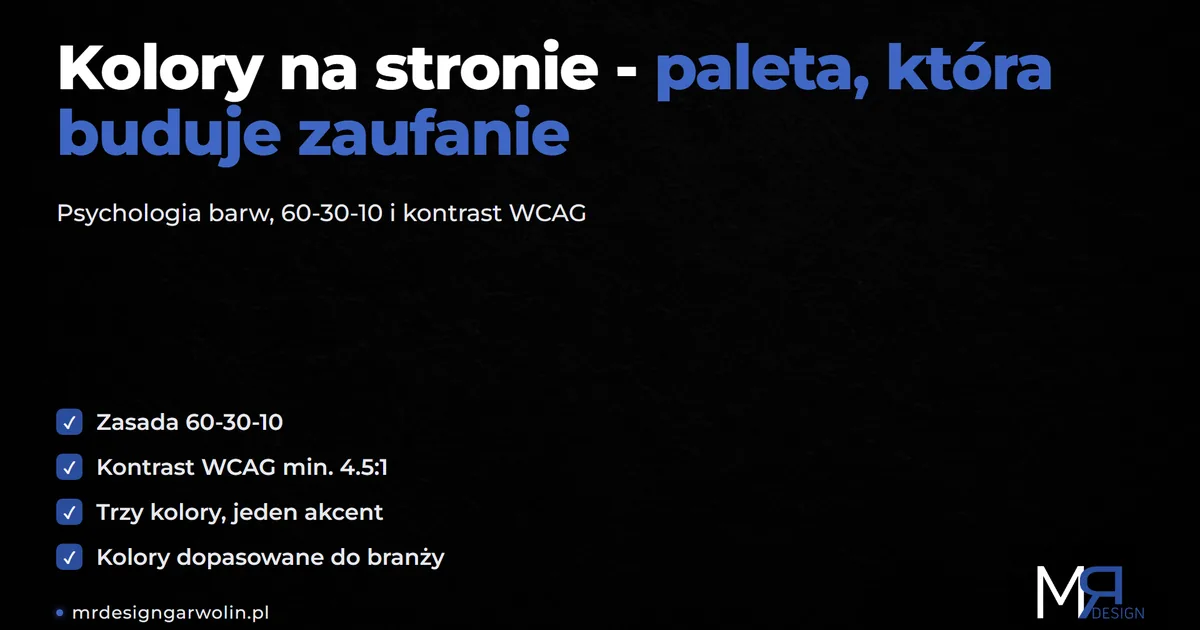Kolory na stronie firmowej - paleta, która buduje zaufanie