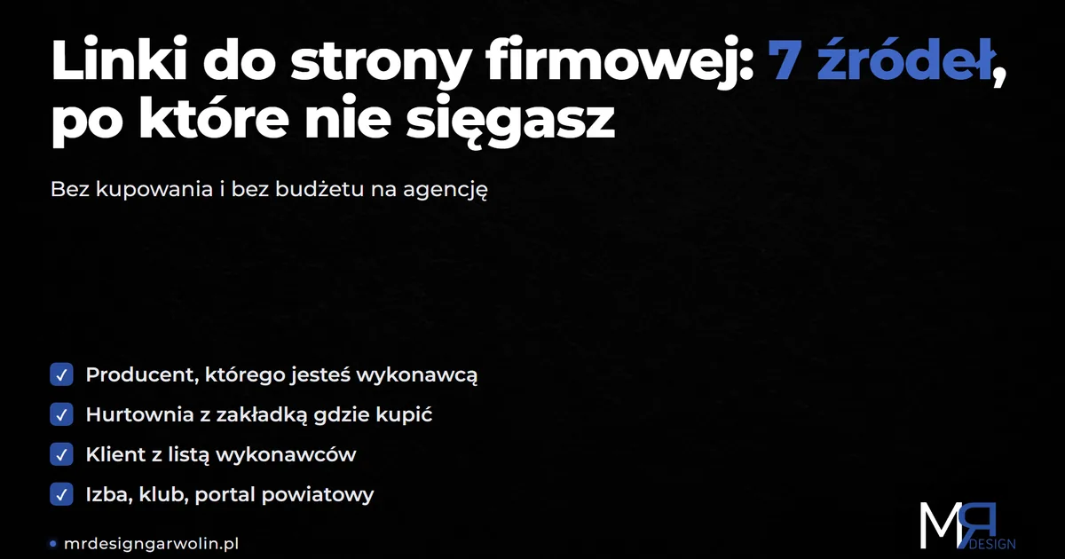 Linki do strony firmowej - 7 źródeł, po które mała firma nie sięga