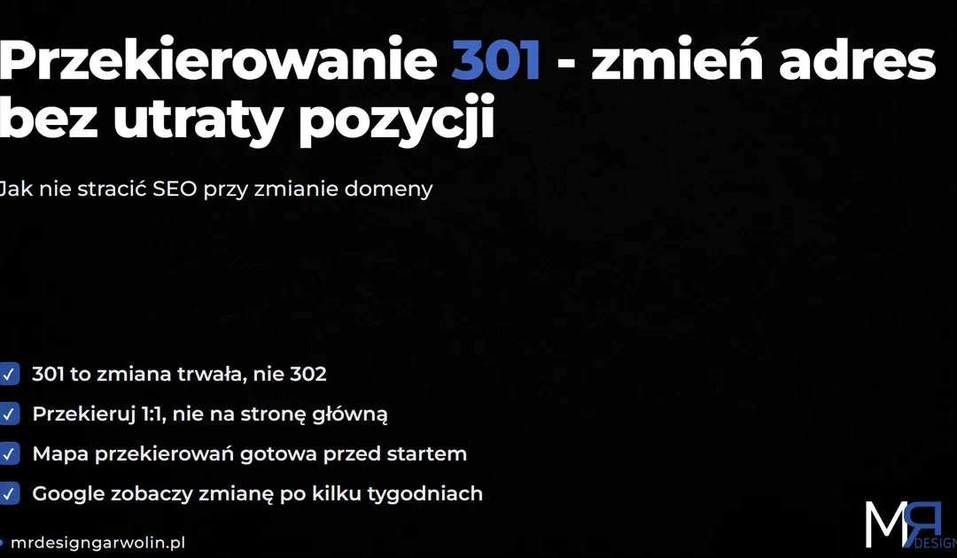 Przekierowanie 301 – jak zmienić adres strony bez utraty pozycji w Google