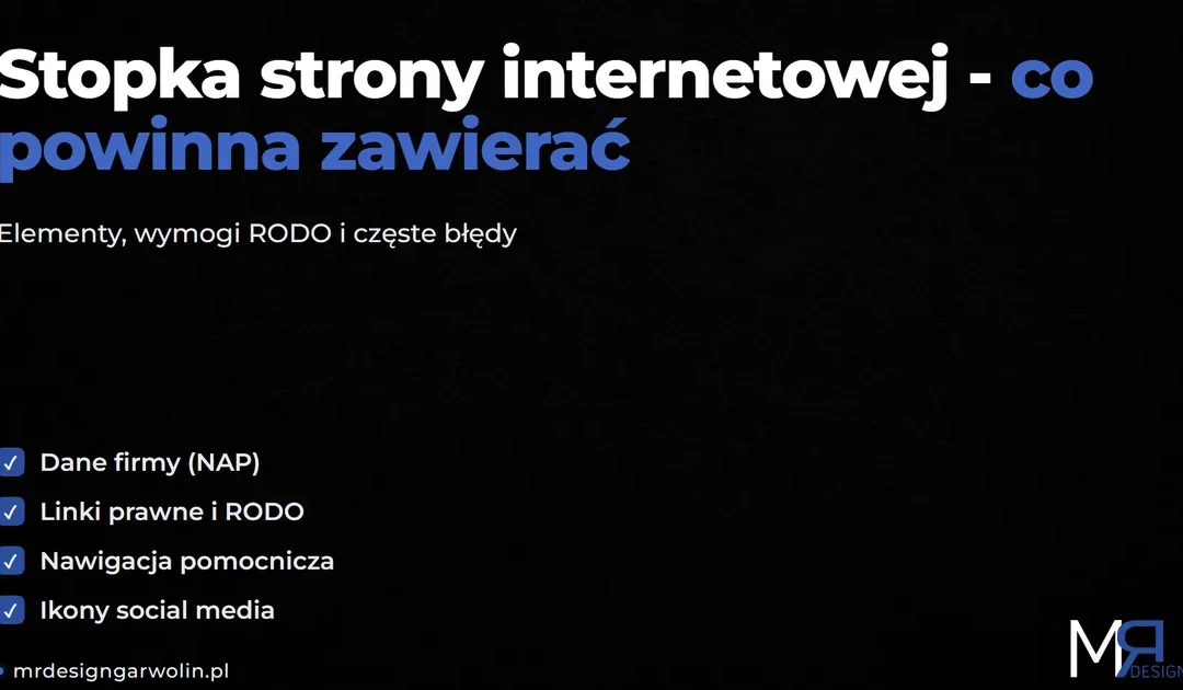 Stopka strony internetowej – co powinna zawierać