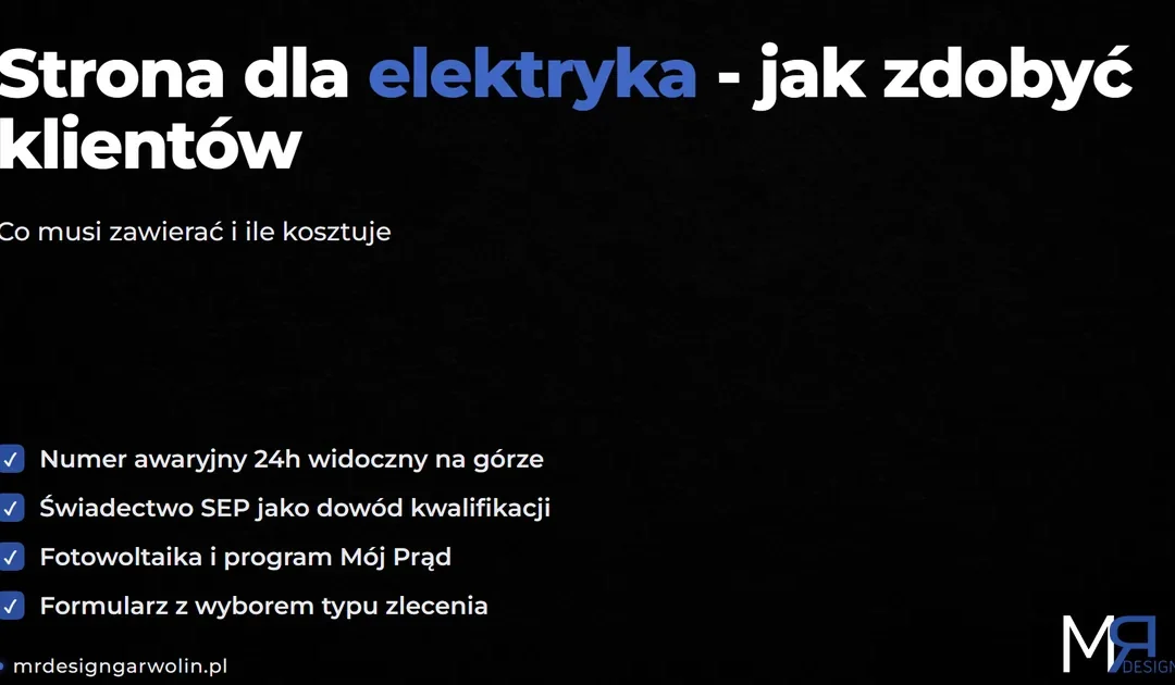 Strona dla elektryka – jak przyciągnąć klientów lokalnie