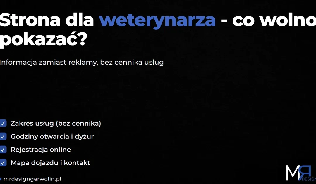 Strona dla weterynarza: jak legalnie zdobywać właścicieli zwierząt online
