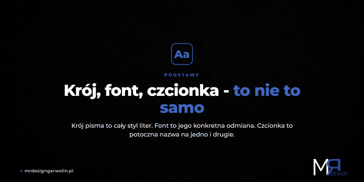 Różnica między krojem pisma, fontem a czcionką - podstawy typografii na stronie