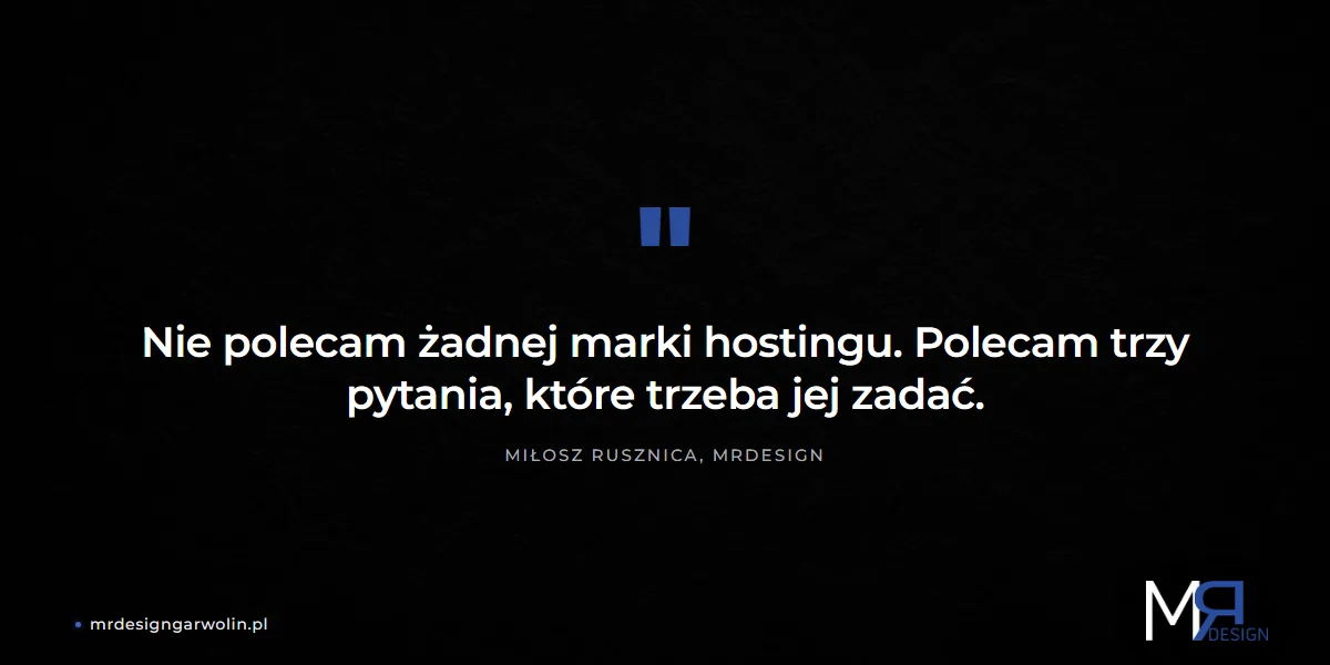 Zamiast rankingu hostingów - trzy pytania, które warto zadać dostawcy