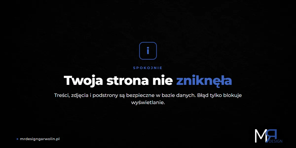 Krytyczny błąd WordPress - Twoja strona i dane są bezpieczne