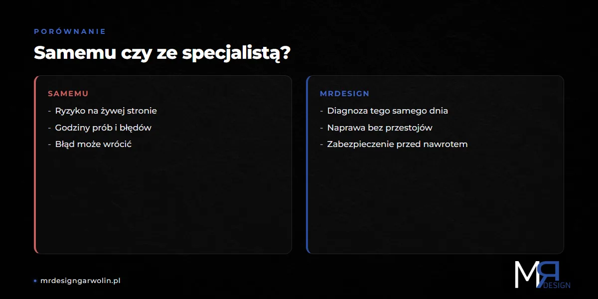 Naprawa krytycznego błędu WordPress samodzielnie czy ze specjalistą