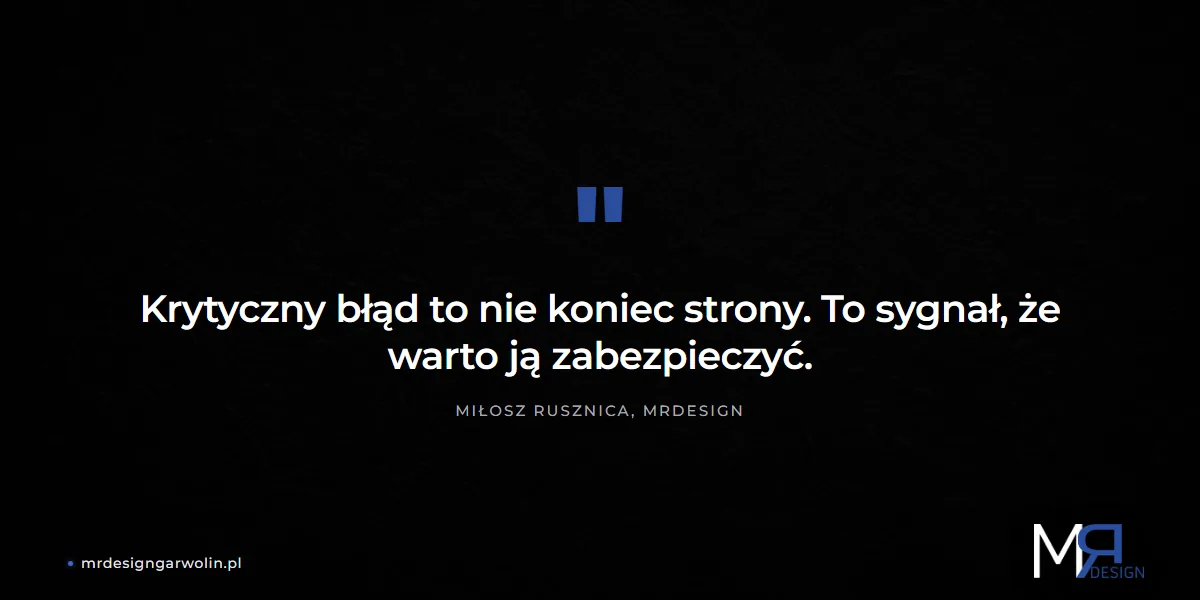 Krytyczny błąd WordPress to sygnał, żeby zabezpieczyć stronę