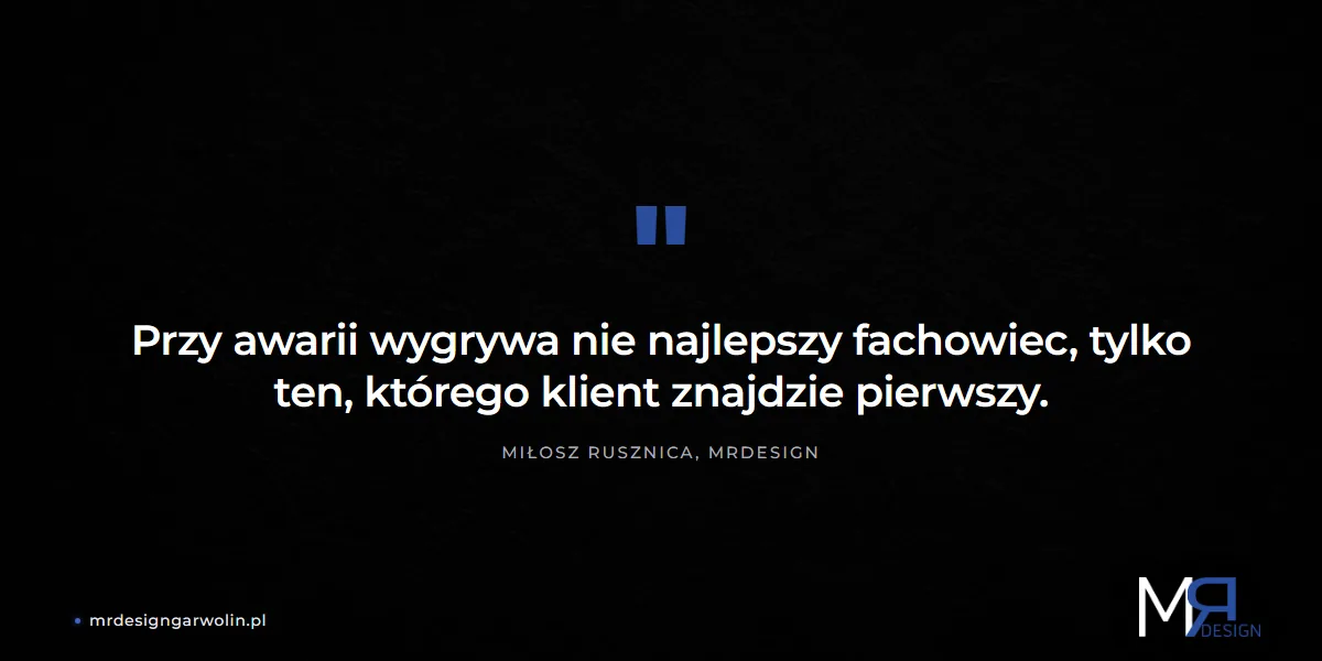 Strona dla hydraulika - przy awarii wygrywa ten, którego klient znajdzie pierwszy