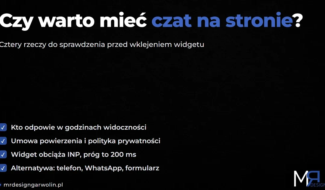 Czy warto mieć czat na stronie internetowej? Sprawdź, zanim wkleisz widget