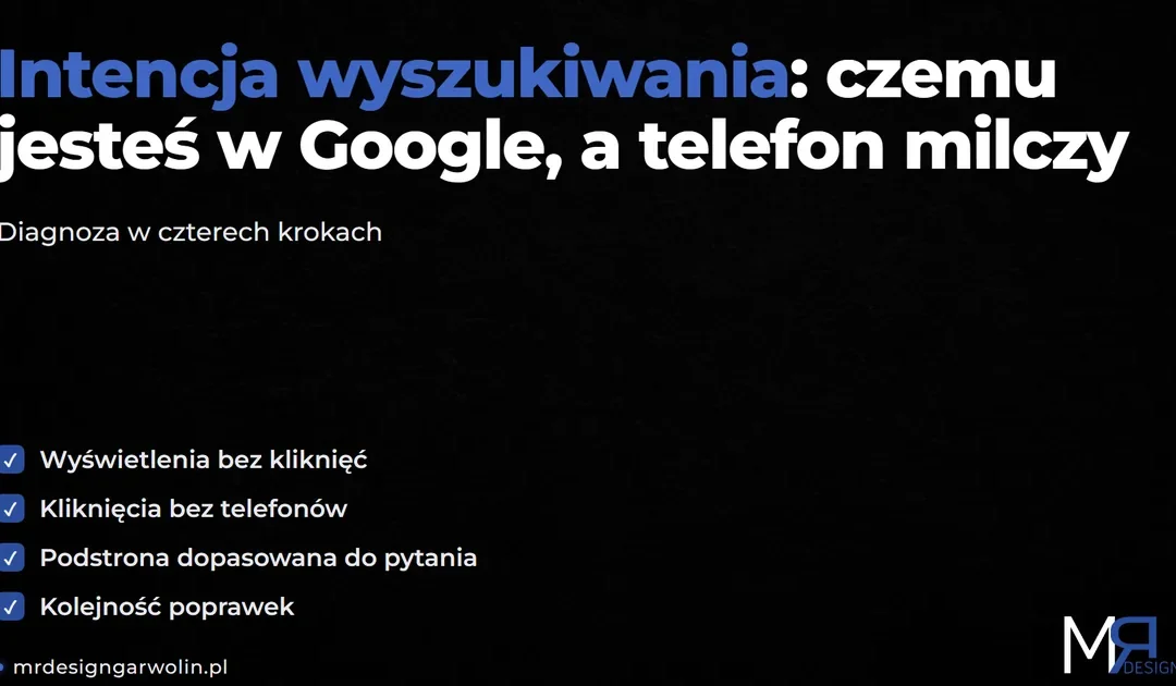 Intencja wyszukiwania: dlaczego jesteś w Google, a klienci nie dzwonią