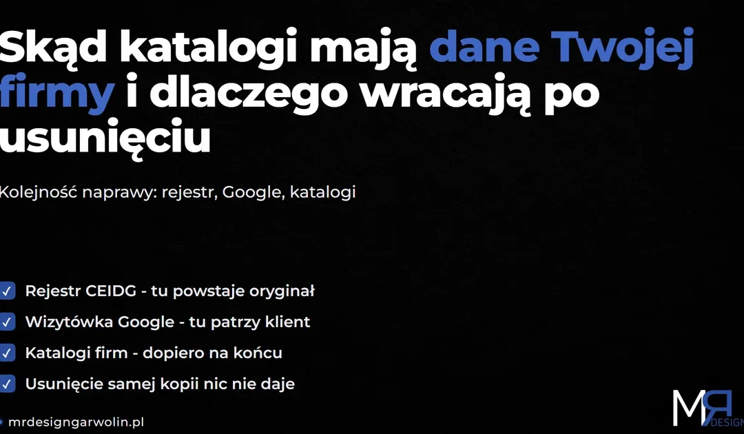 Nieaktualne dane firmy w internecie – dlaczego wracają i w jakiej kolejności je naprawić