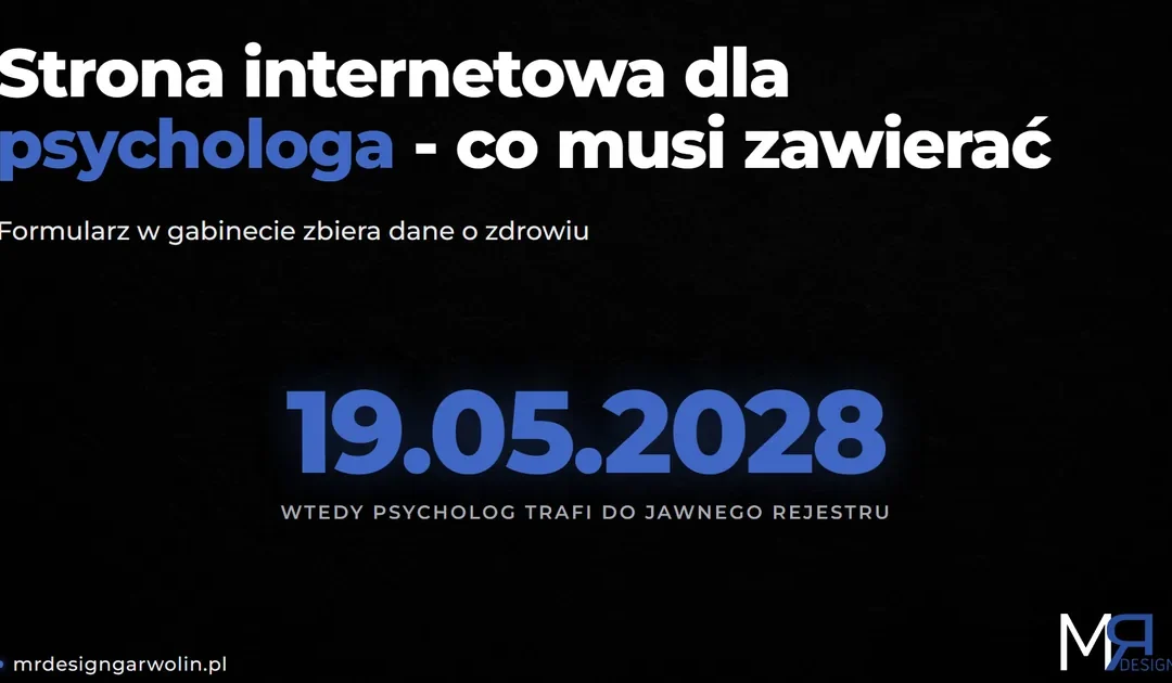 Strona internetowa dla psychologa – co musi zawierać i dlaczego formularz jest tu inny