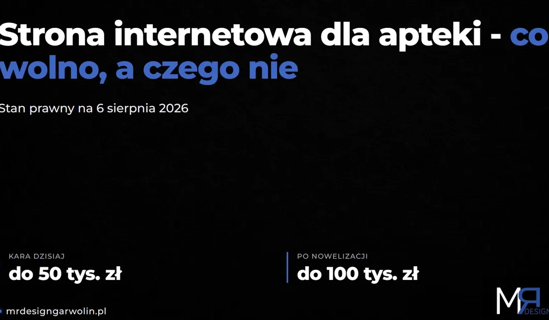 Strona internetowa dla apteki – co wolno, a czego nie