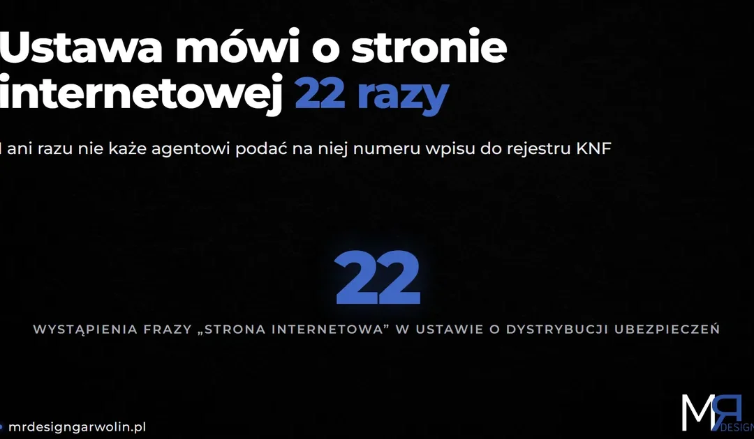 Strona internetowa agenta ubezpieczeniowego – co musi zawierać i co klient sprawdzi w rejestrze KNF
